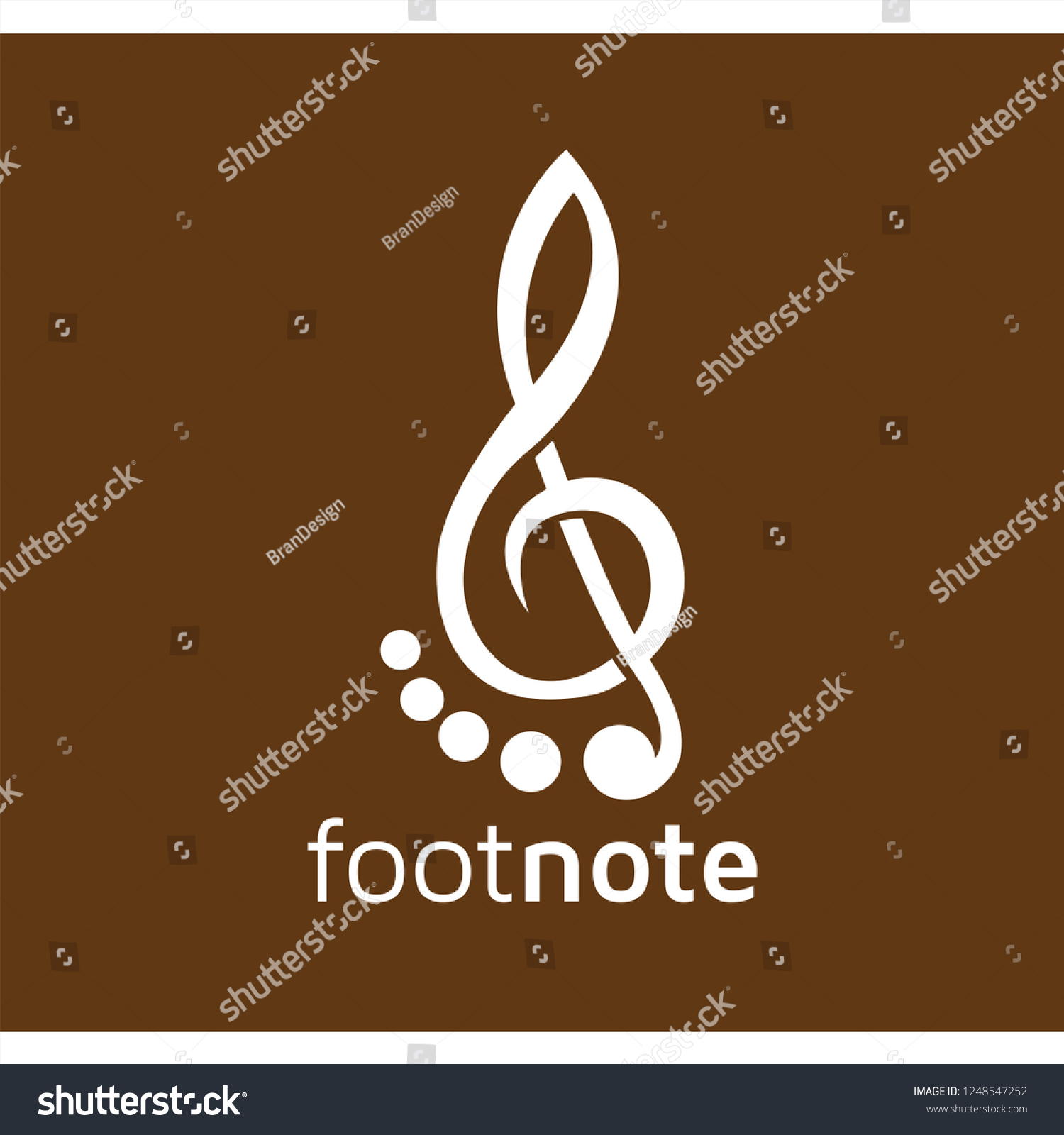 Foot Note Music Logo Icon Vector Stock Vector Royalty Free