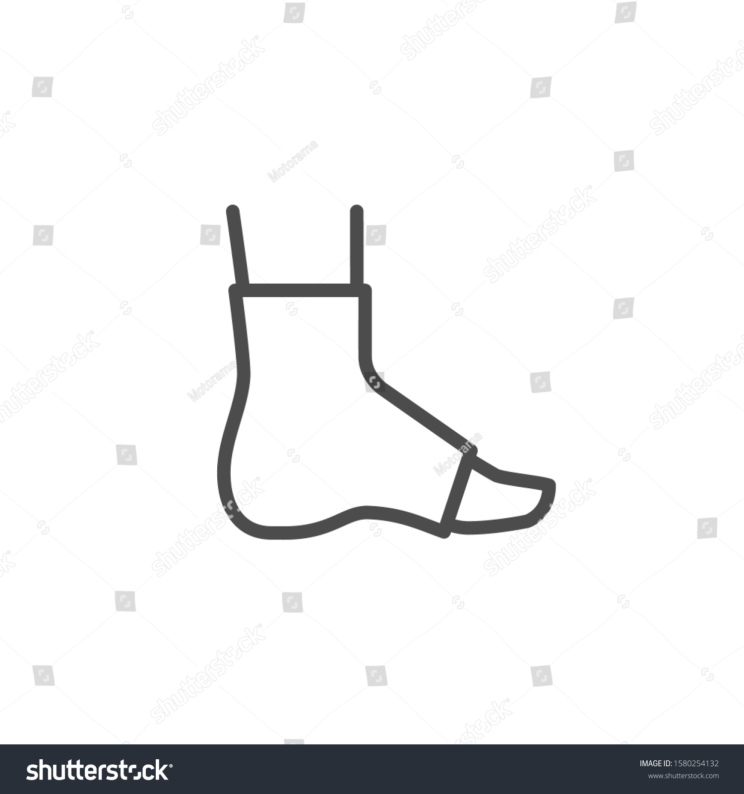 SVG of Foot orthopedic cast line outline icon svg