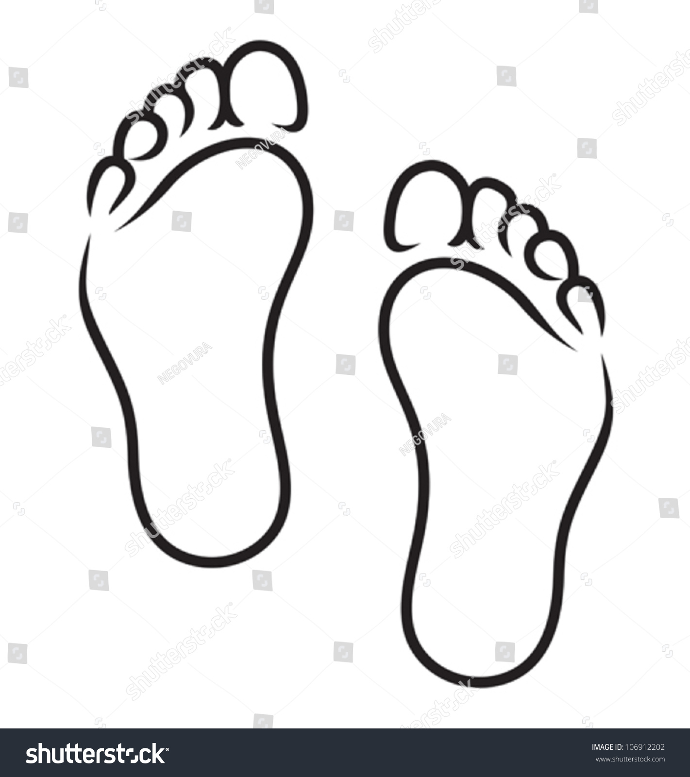 Foot Symbol Stock Vector Illustration 106912202 : Shutterstock