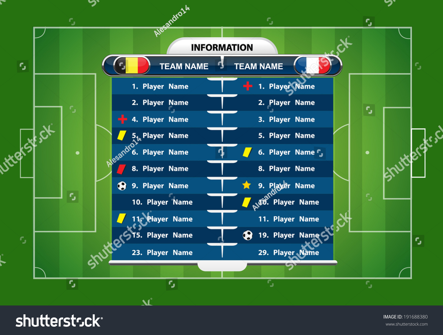 Football Background Team Info Charts Vector Stock Vector (Royalty Free ...