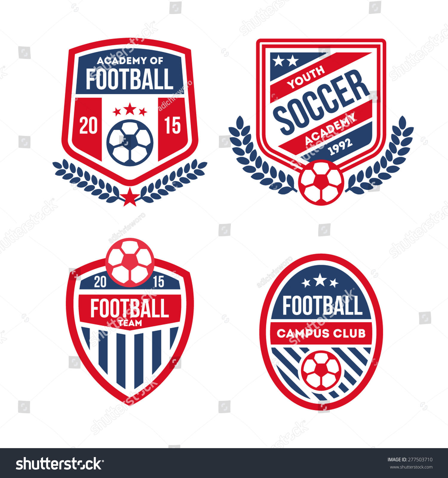 Football Badge Stock Vector Illustration 277503710 : Shutterstock