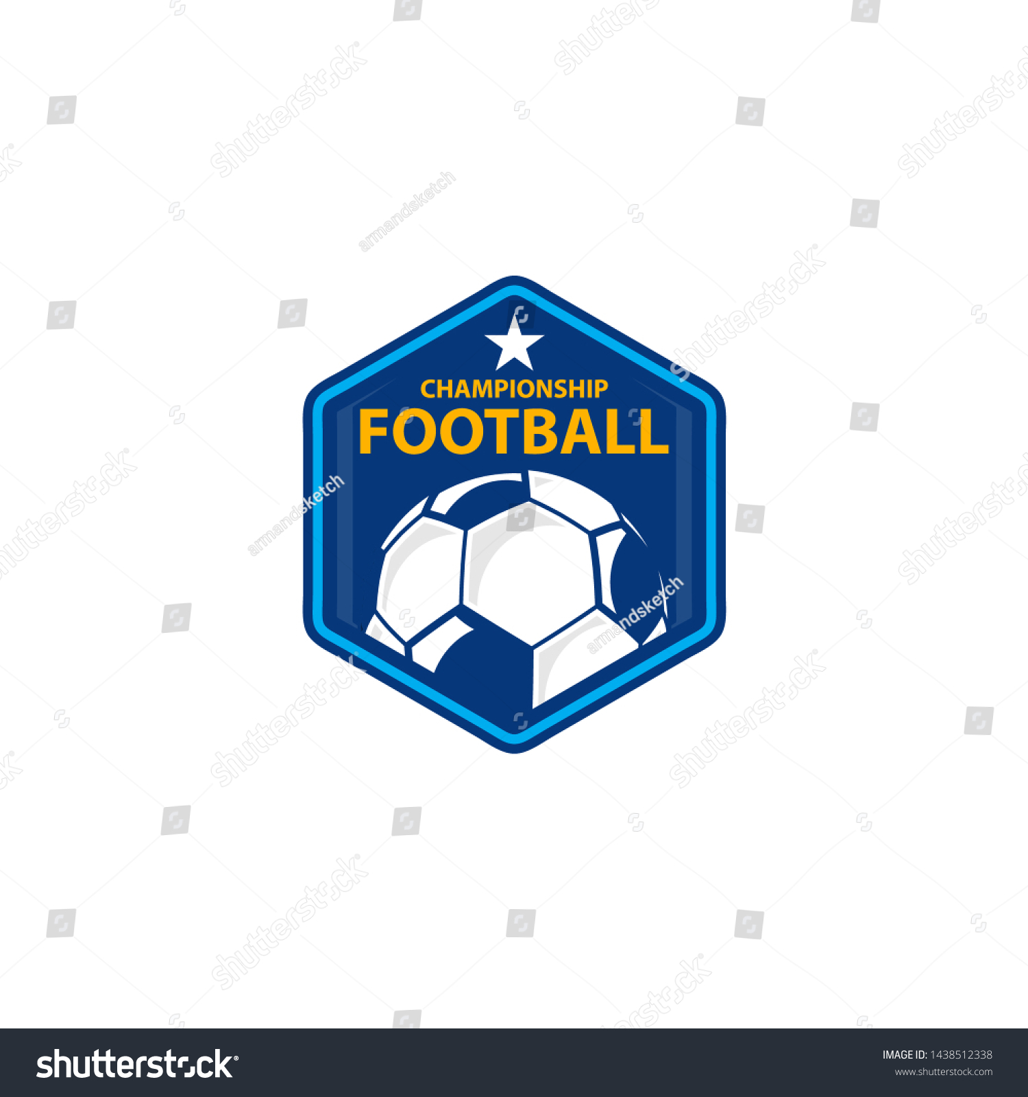 Football Championship Badge Football Cup Competition Stock Vector ...