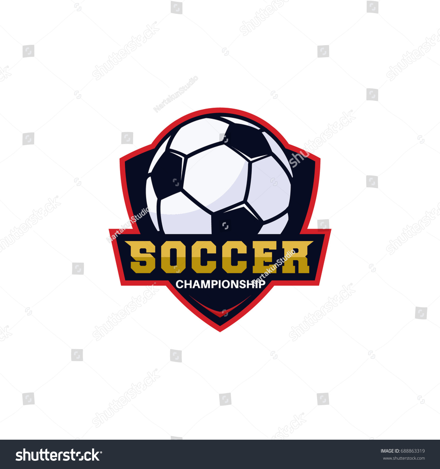 Football Club Bagde Soccer Championship Football Stock Vector (Royalty ...