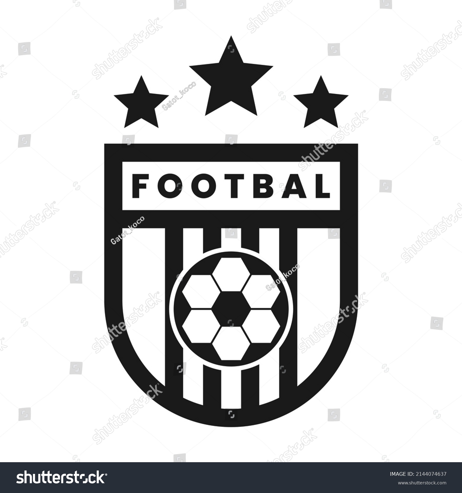 Football Club Logo Design Template Stock Vector Royalty Free