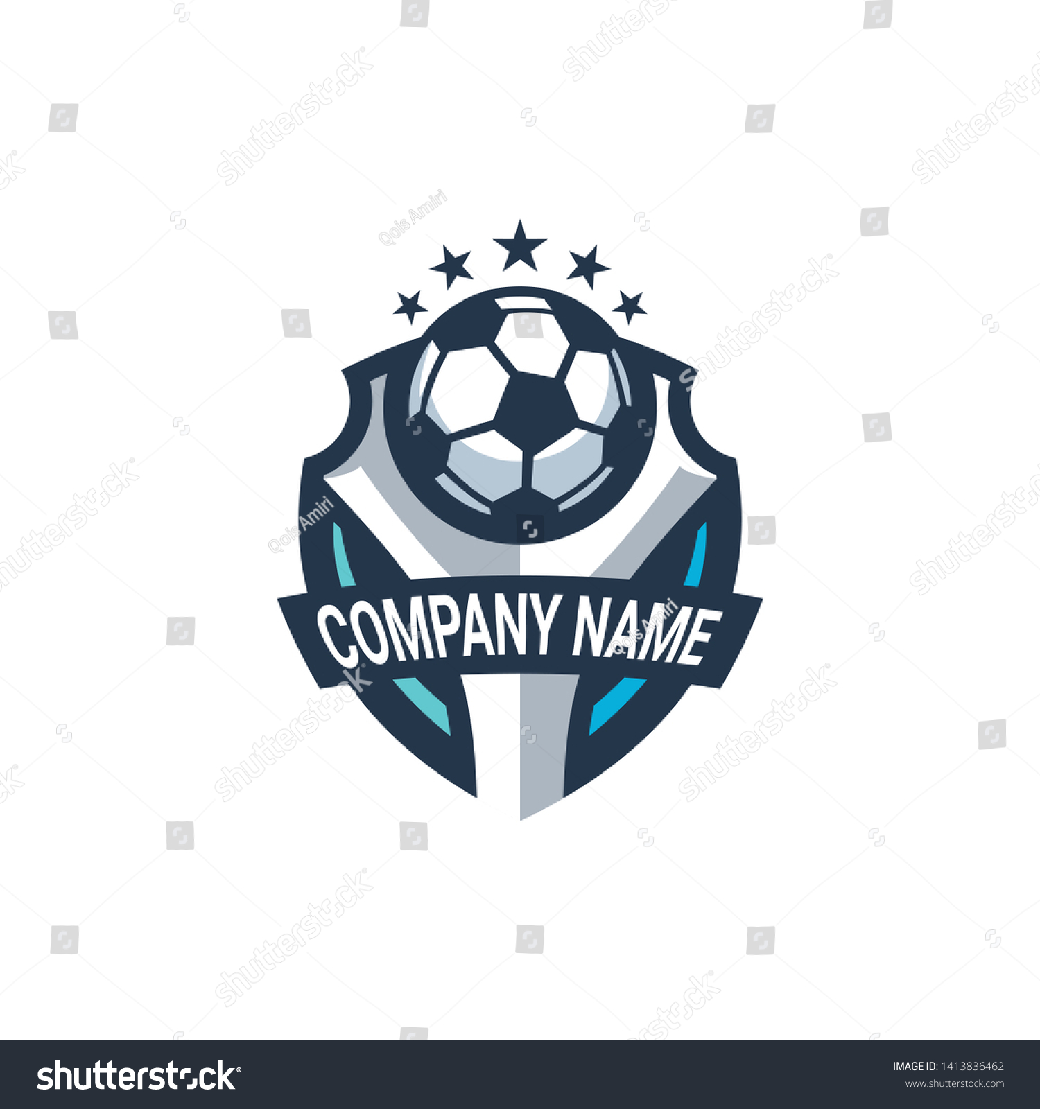 Football Club Vector Logo Template Stock Vector (Royalty Free) 1413836462