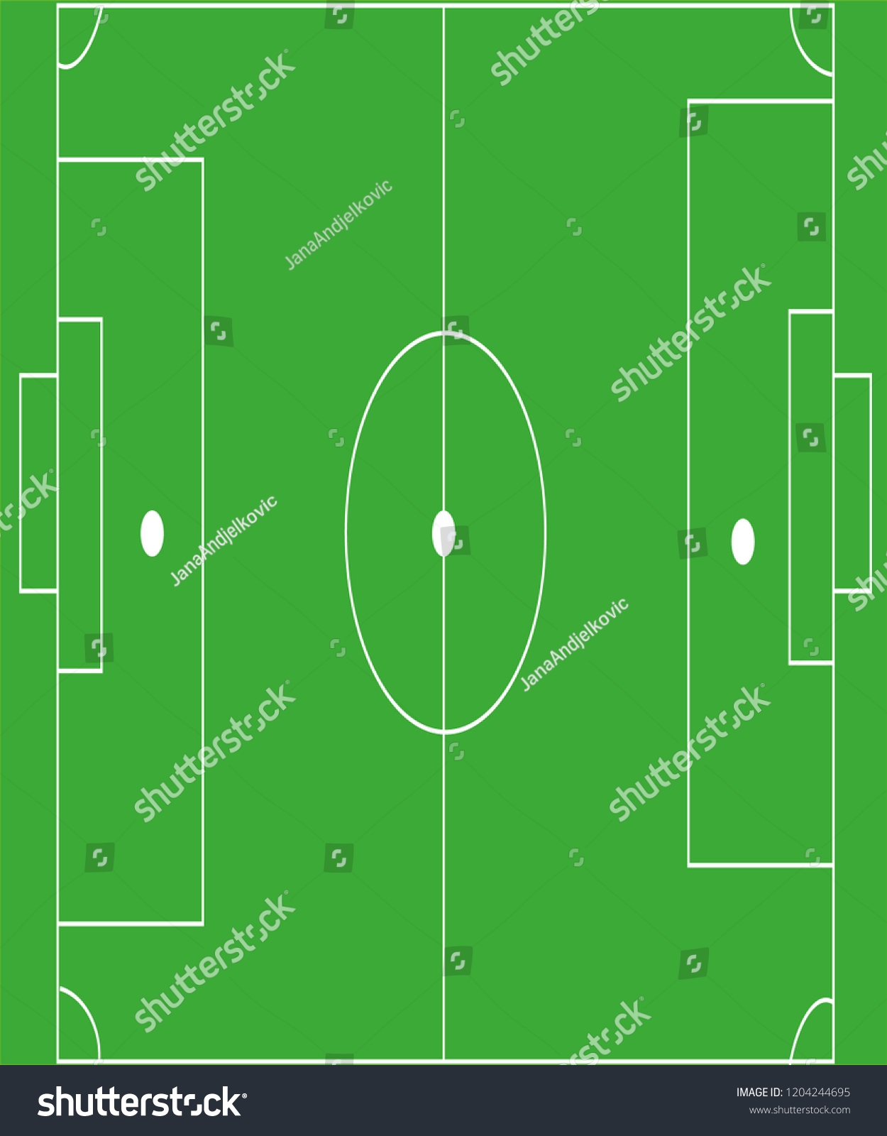 Football Court Top View Stock Vector (Royalty Free) 1204244695