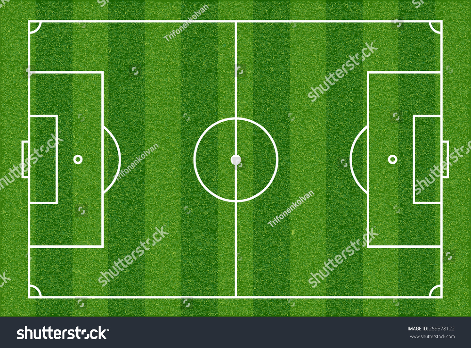 Football Field Top View Vector Image Stock Vector (Royalty ...