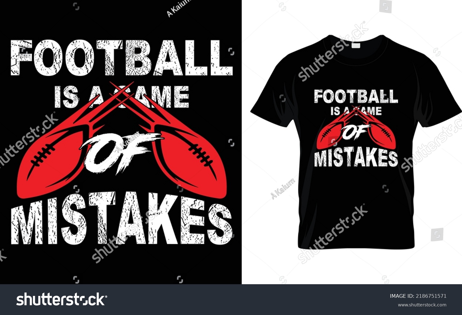 SVG of football is a game of mistakes svg