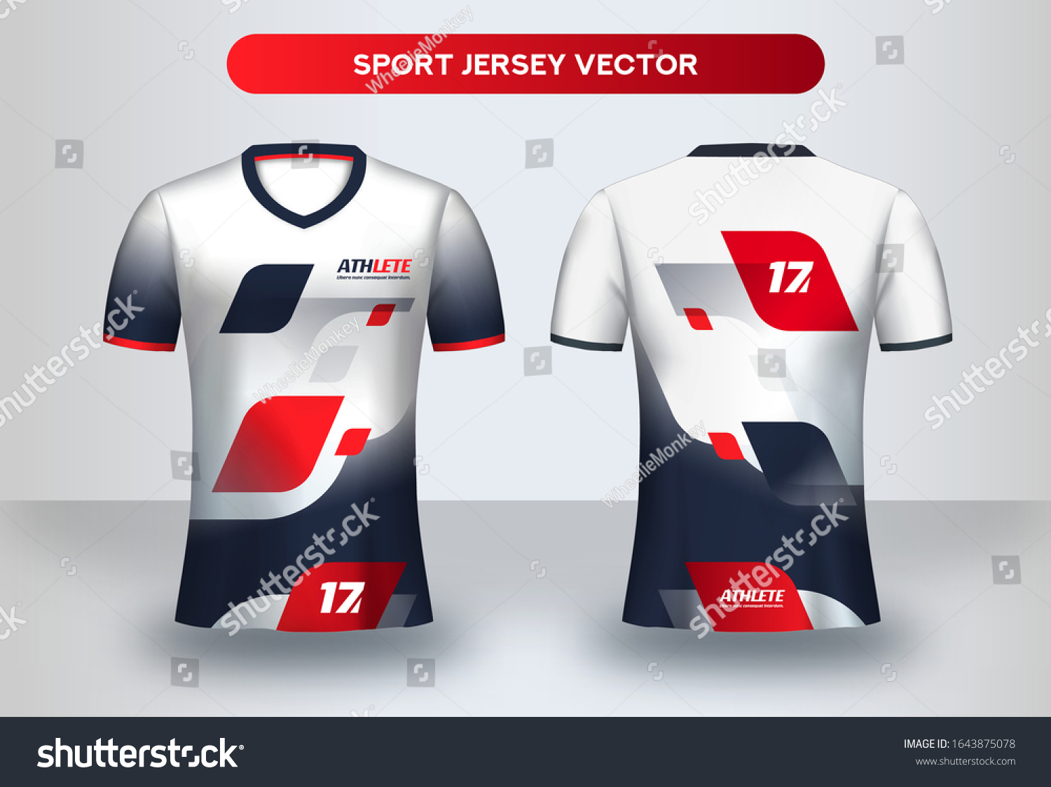 Download Football Jersey Design Template Corporate Design Stock Vector Royalty Free 1643875078 Free Mockups