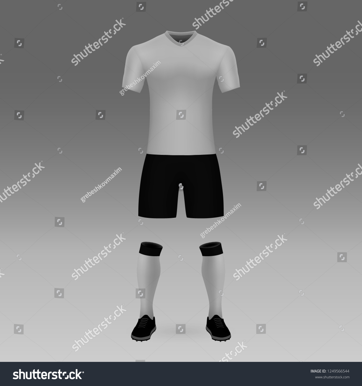 Football Kit Corinthians Shirt Template Soccer Stock Vector (Royalty ...