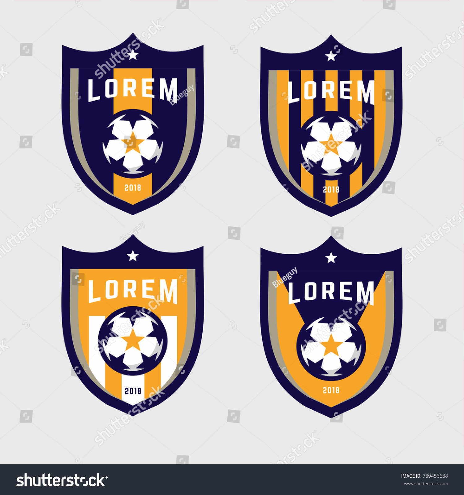 Football Logo Badges Set Good Football Stock Vector (Royalty Free ...