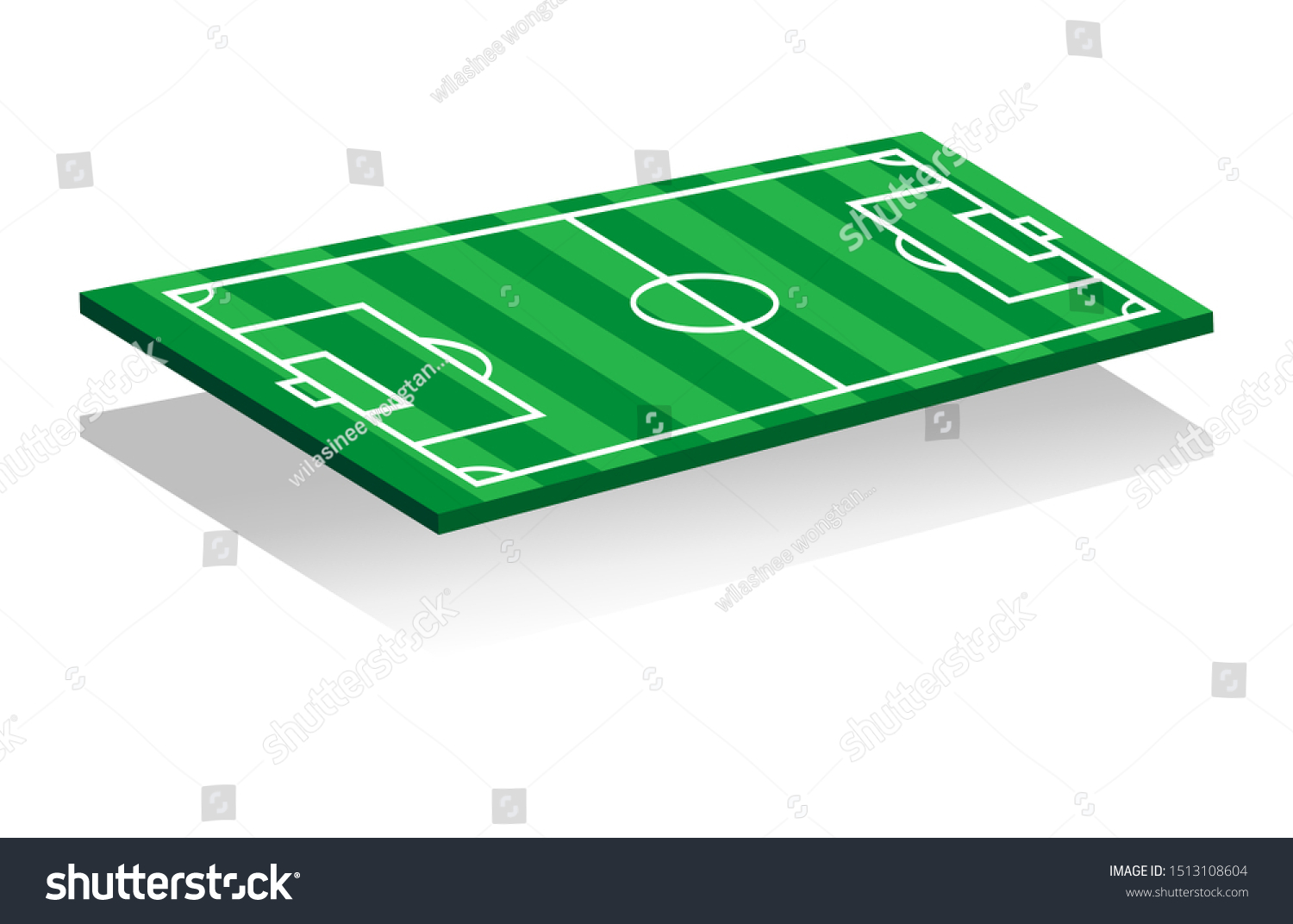 Football Pitch 3d Green Grass Graphic Stock Vector (Royalty Free ...