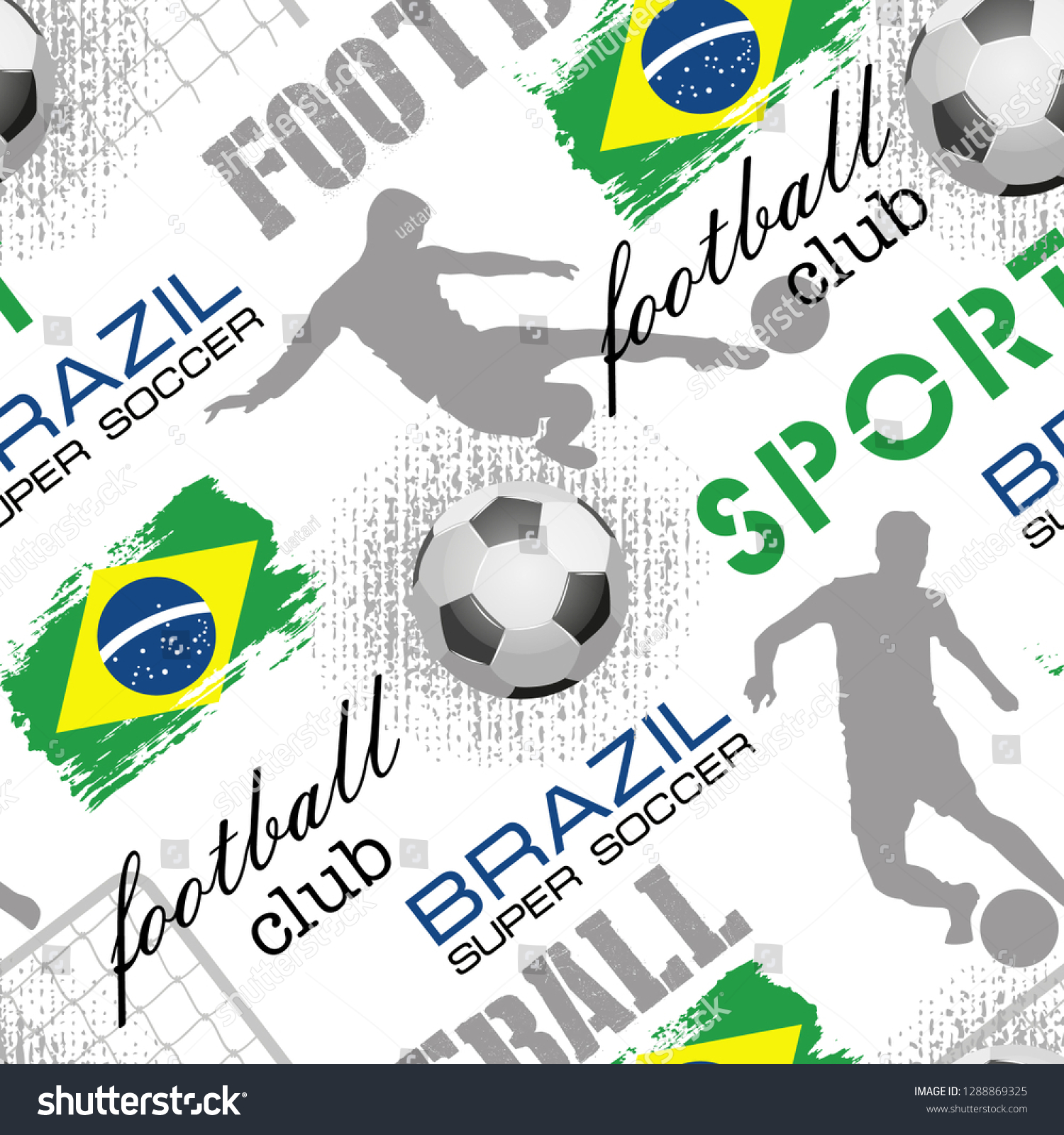 Football Seamless Pattern Sport Vector Sports Stock Vector Royalty Free Shutterstock