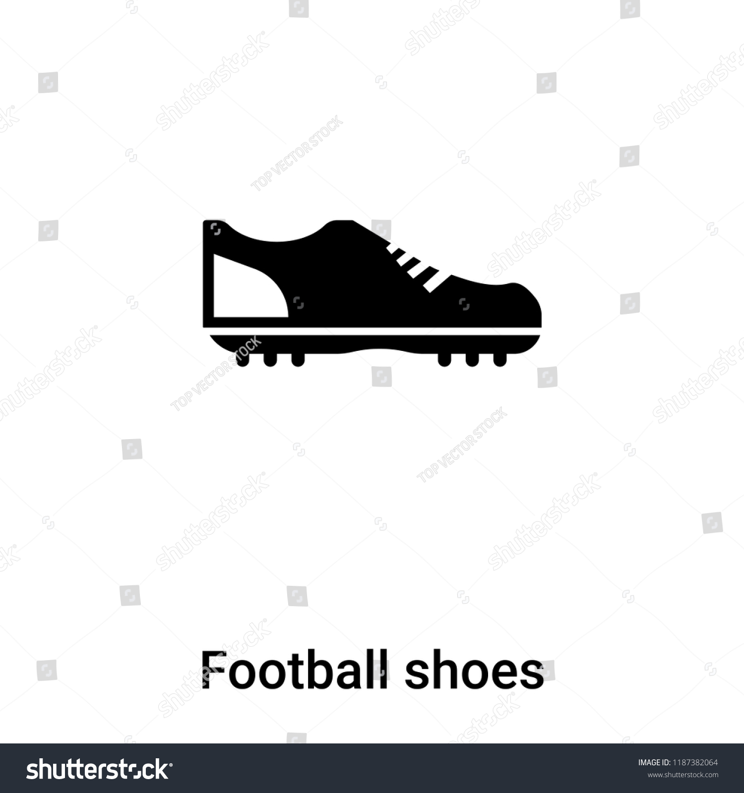 SVG of Football shoes icon vector isolated on white background, logo concept of Football shoes sign on transparent background, filled black symbol svg