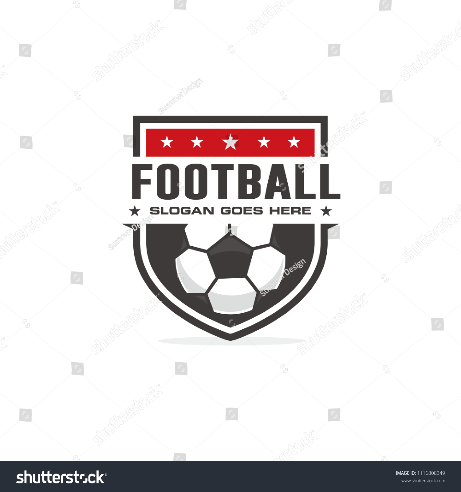 Football Soccer Logo Stock Vector (Royalty Free) 1116808349