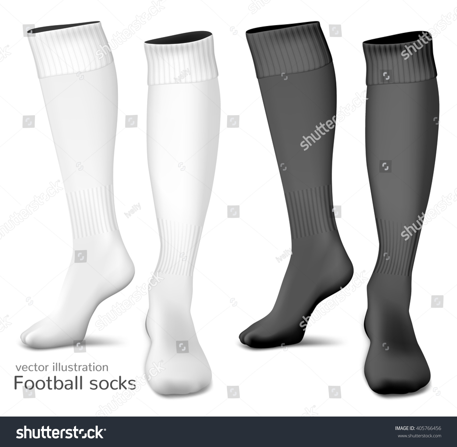 Football Socks Fully Editable Handmade Mesh Stock Vector (Royalty Free ...