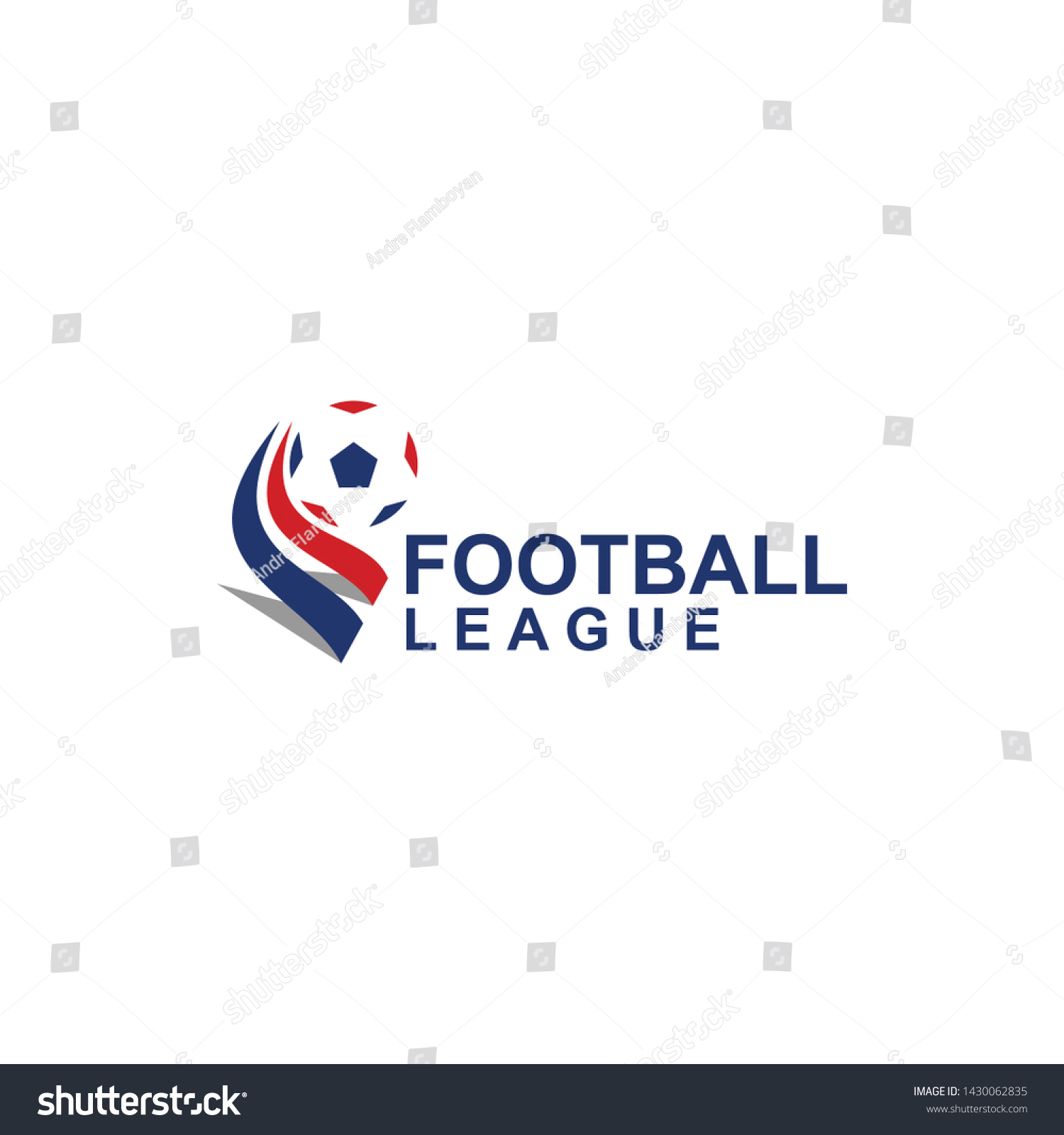 Football Tournament Logo Template Design Stock Vector (Royalty Free ...