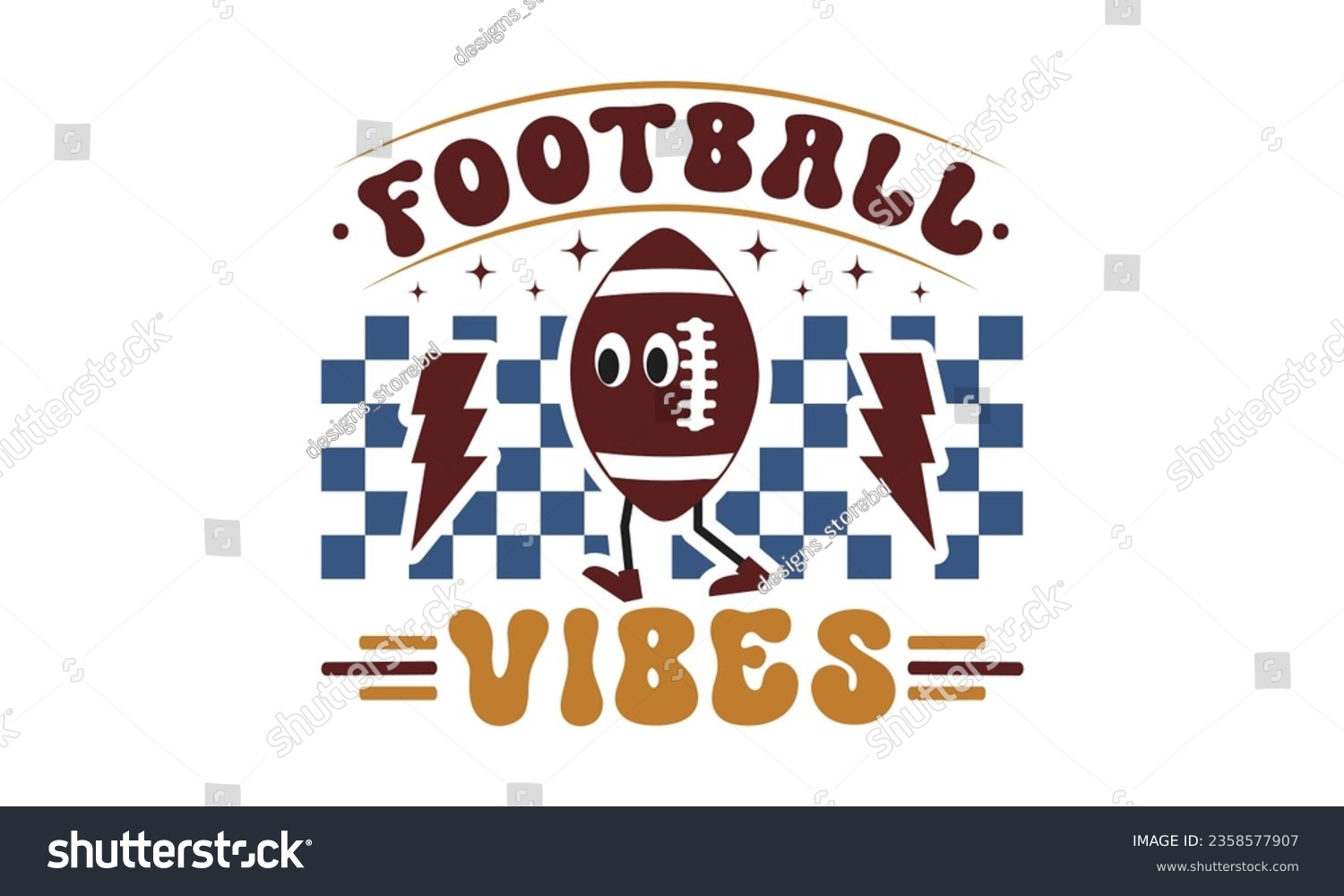 SVG of Football vibes svg, Football SVG, Football T-shirt Design Template SVG Cut File Typography, Files for Cutting Cricut and Silhouette Cut svg File, Game Day eps, png svg