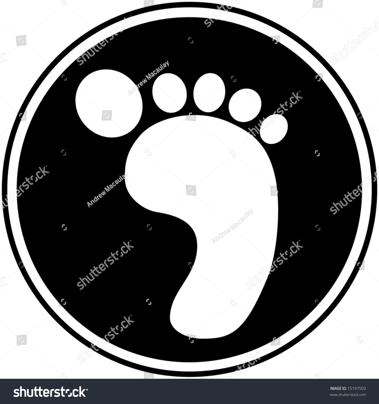 Footprint Icon Stock Vector Illustration 15197503 : Shutterstock