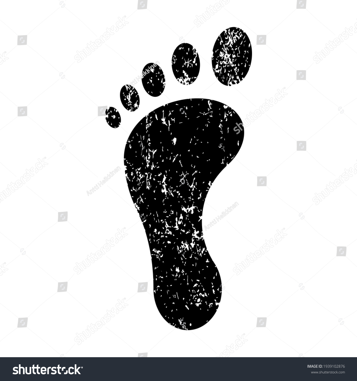 recommend clip art: Footprint vector icon with grunge texture. Bare human foot print symbol. Pace imprint sign. Barefoot step mark logo silhouette. 
