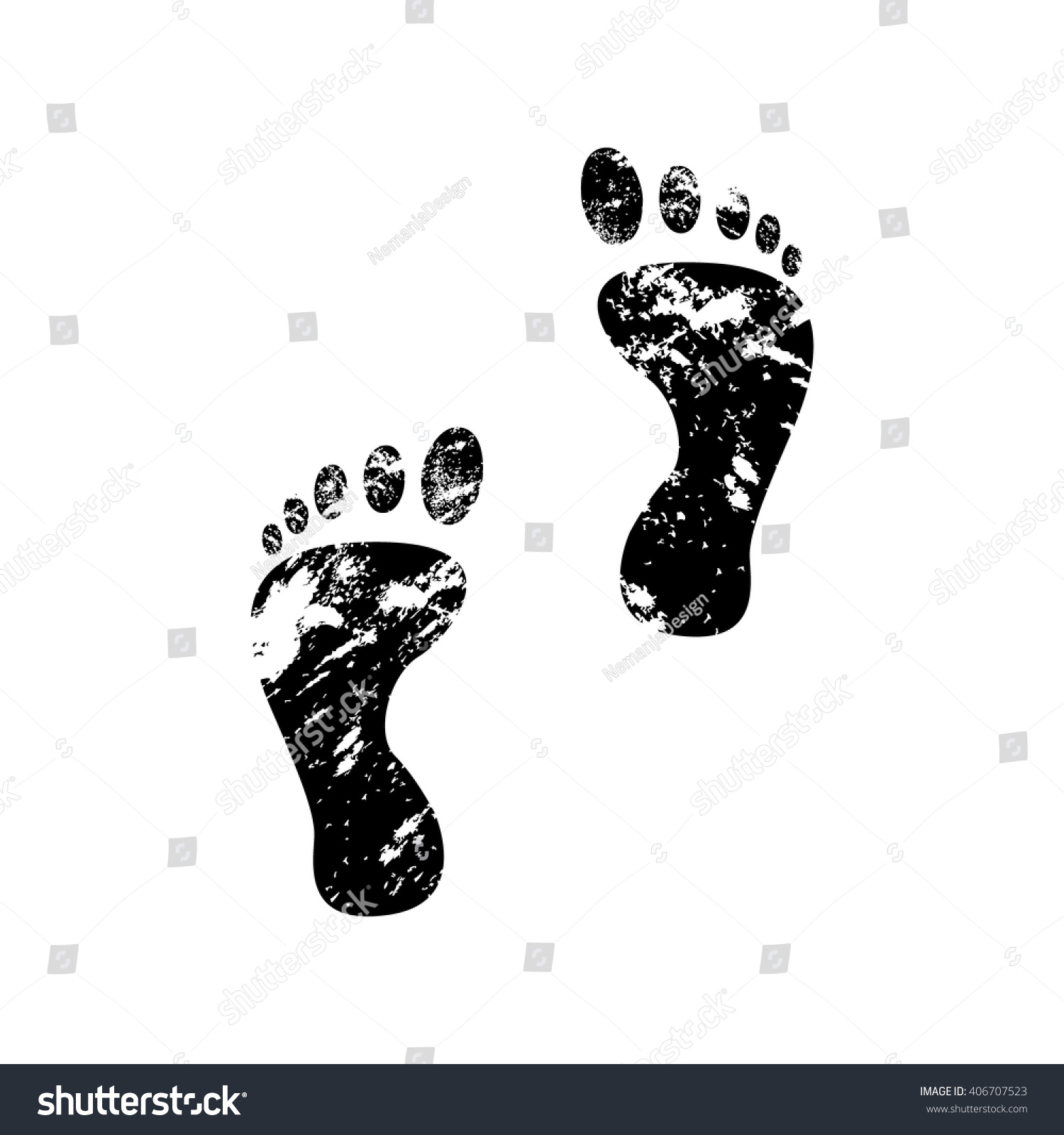 Footprints Stock Vector (Royalty Free) 406707523