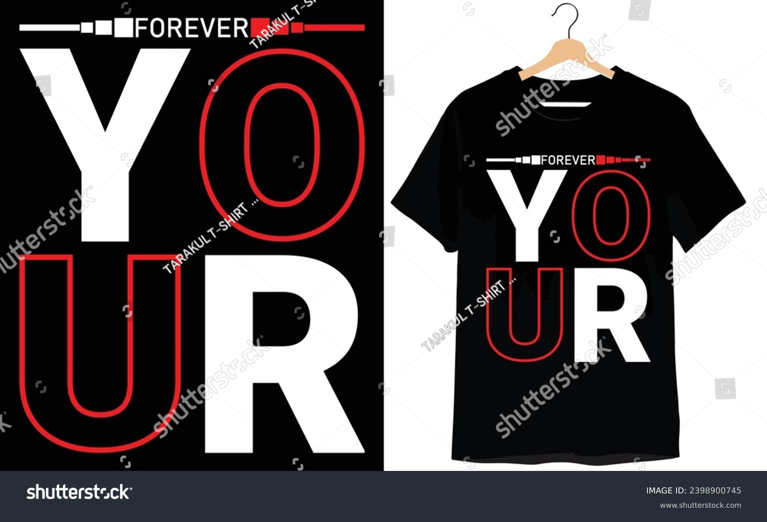 SVG of For Ever Your Typography T-shirt design svg