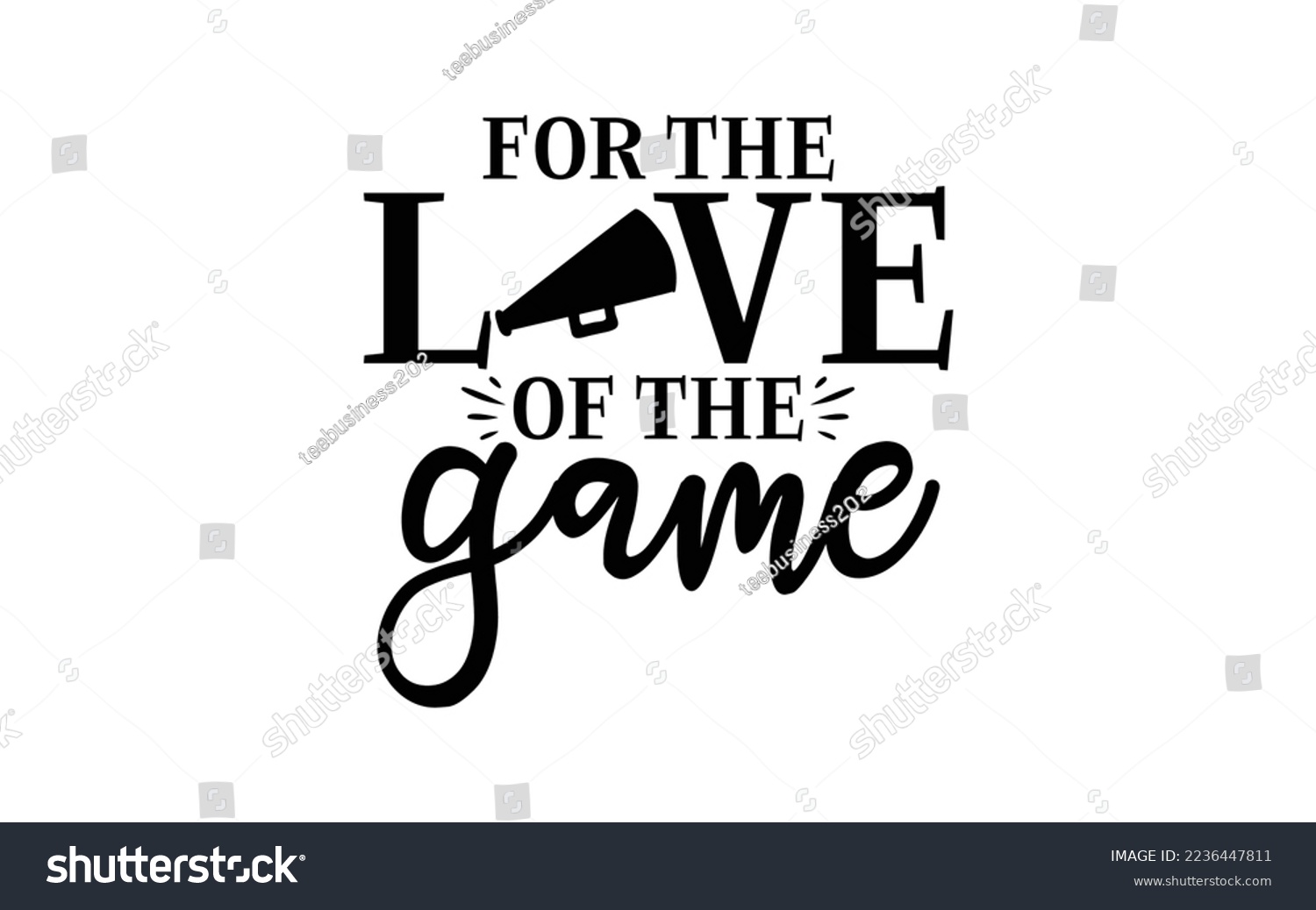 SVG of For the love of the game t-shirt design man and women vector file svg