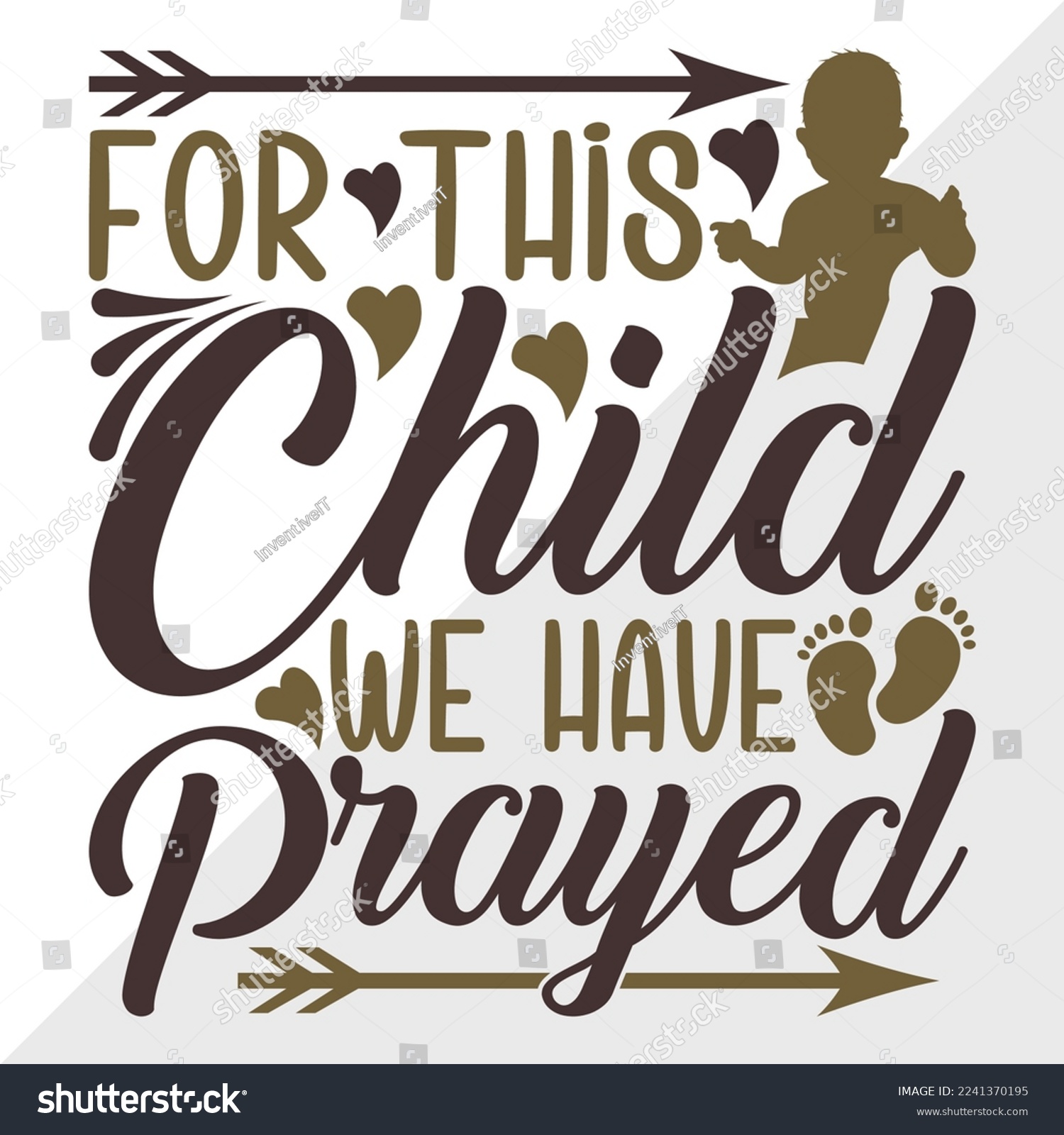 SVG of For This Child We Have Prayed SVG Printable Vector Illustration svg