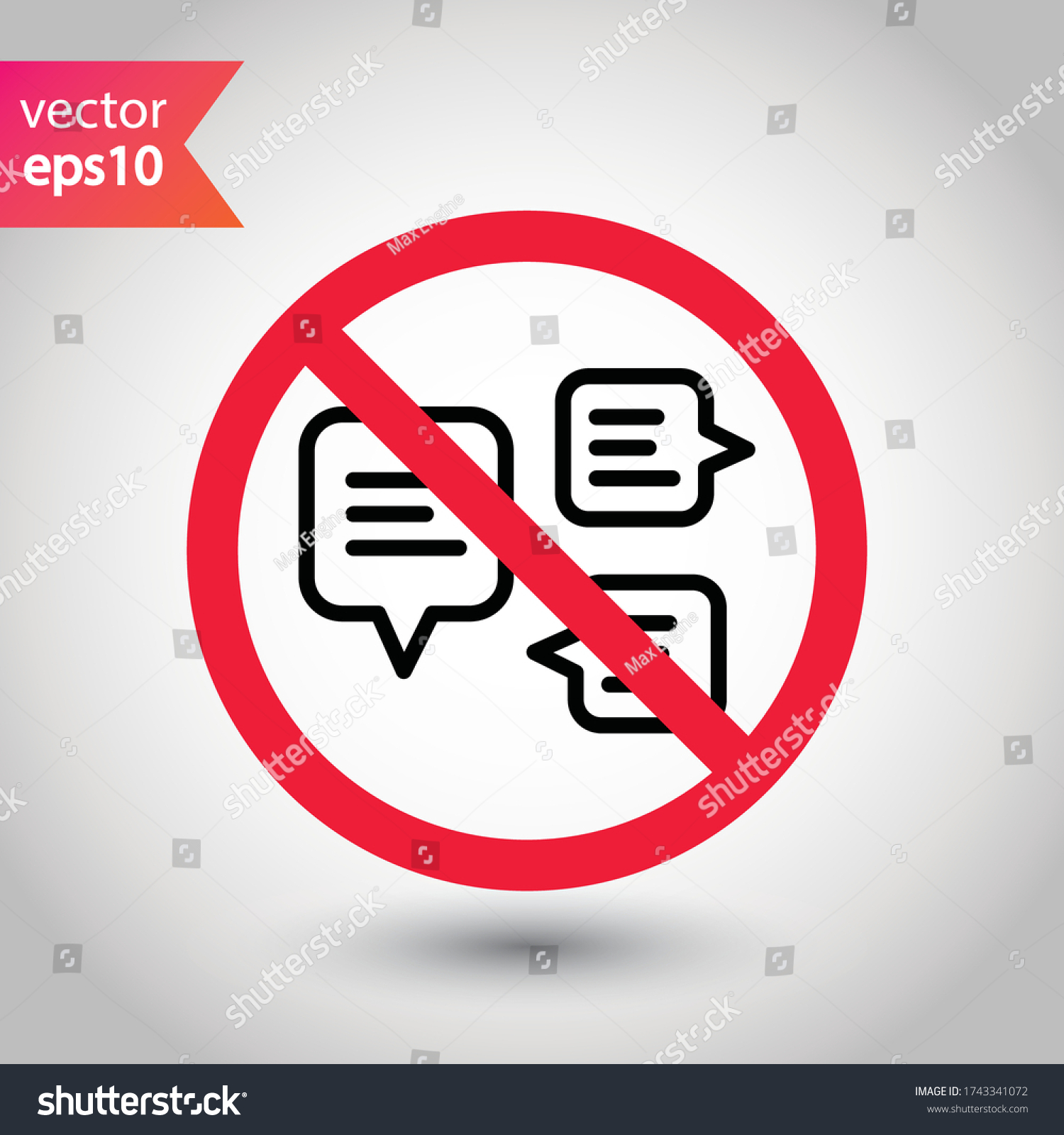 Forbidden Prohibited Warning Caution Attention Restriction Stock Vector Royalty Free