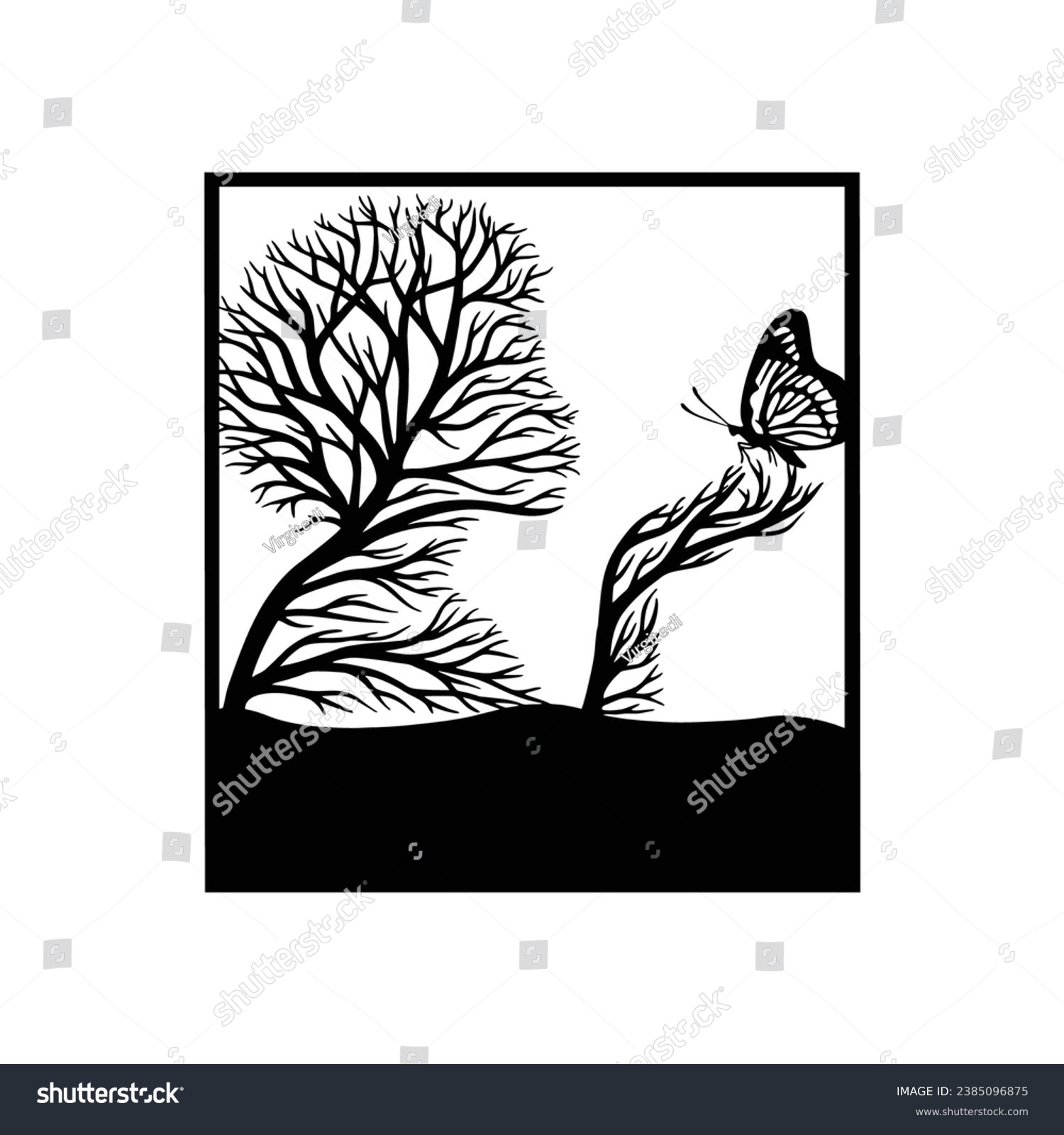 SVG of Forest head abstract for laser cutting image svg
