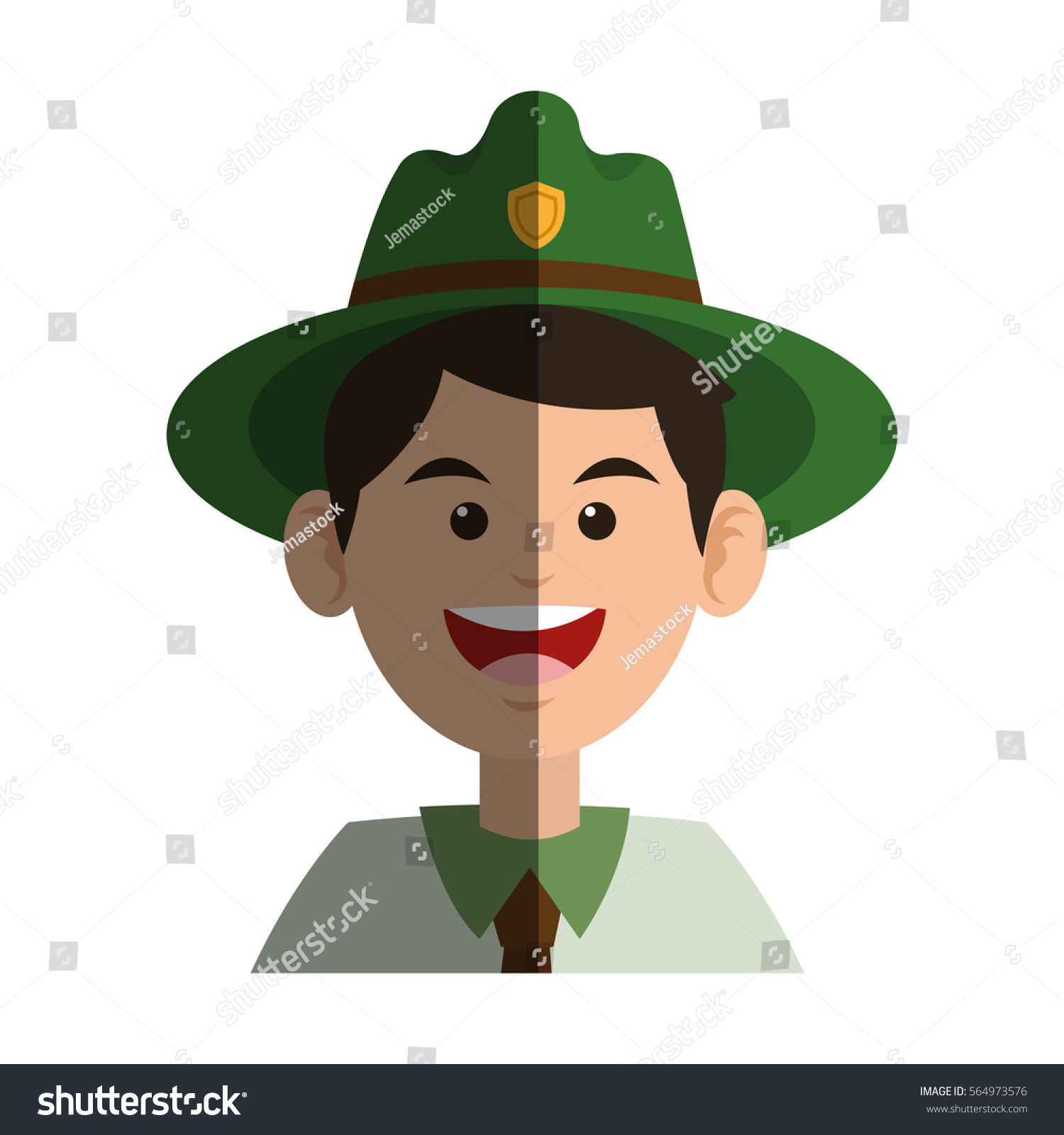 Forest Ranger Icon Stock Vector (Royalty Free) 564973576 | Shutterstock