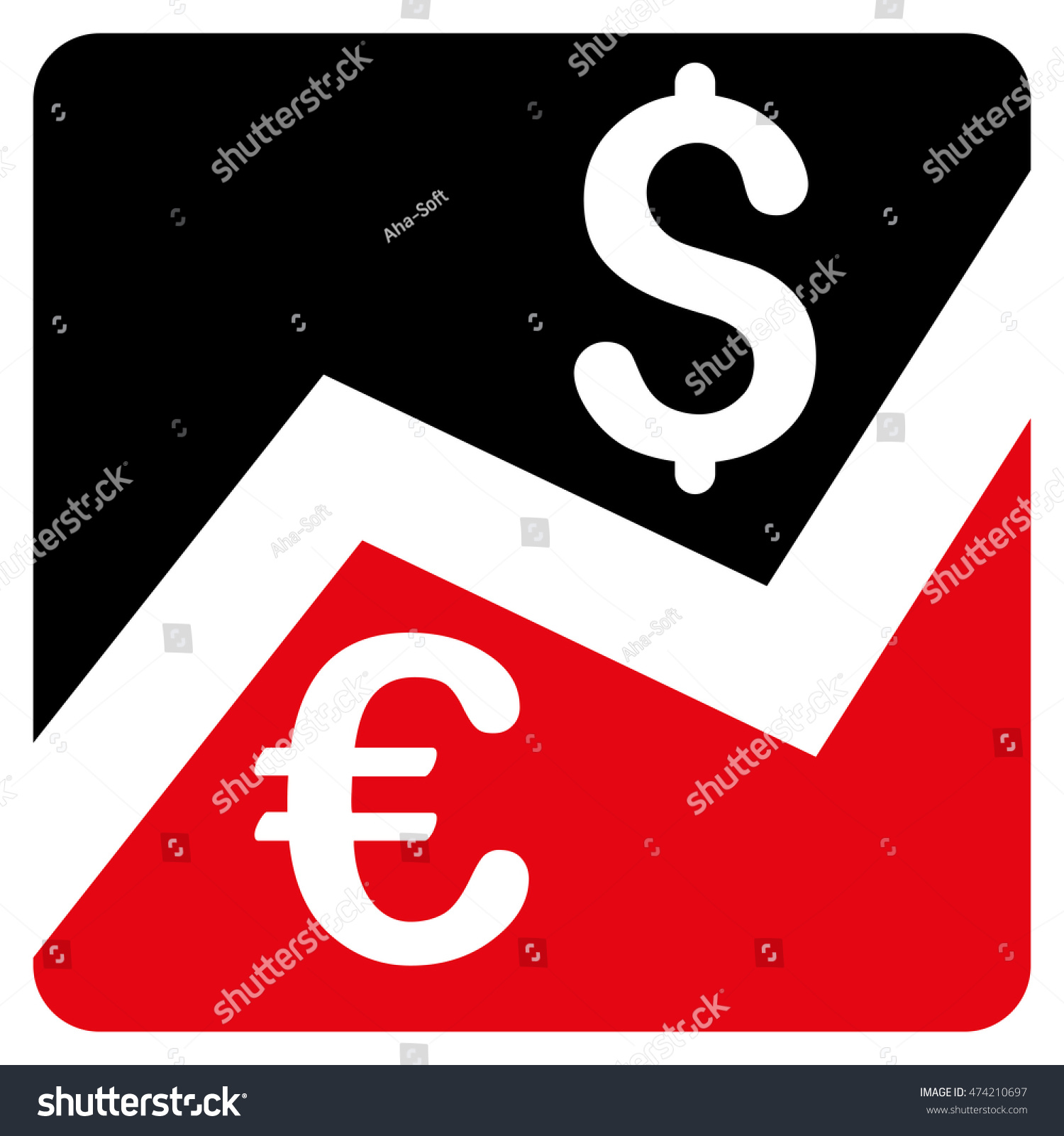 Forex Market Chart Icon Vector Style Stock Vector Royalty Free - 