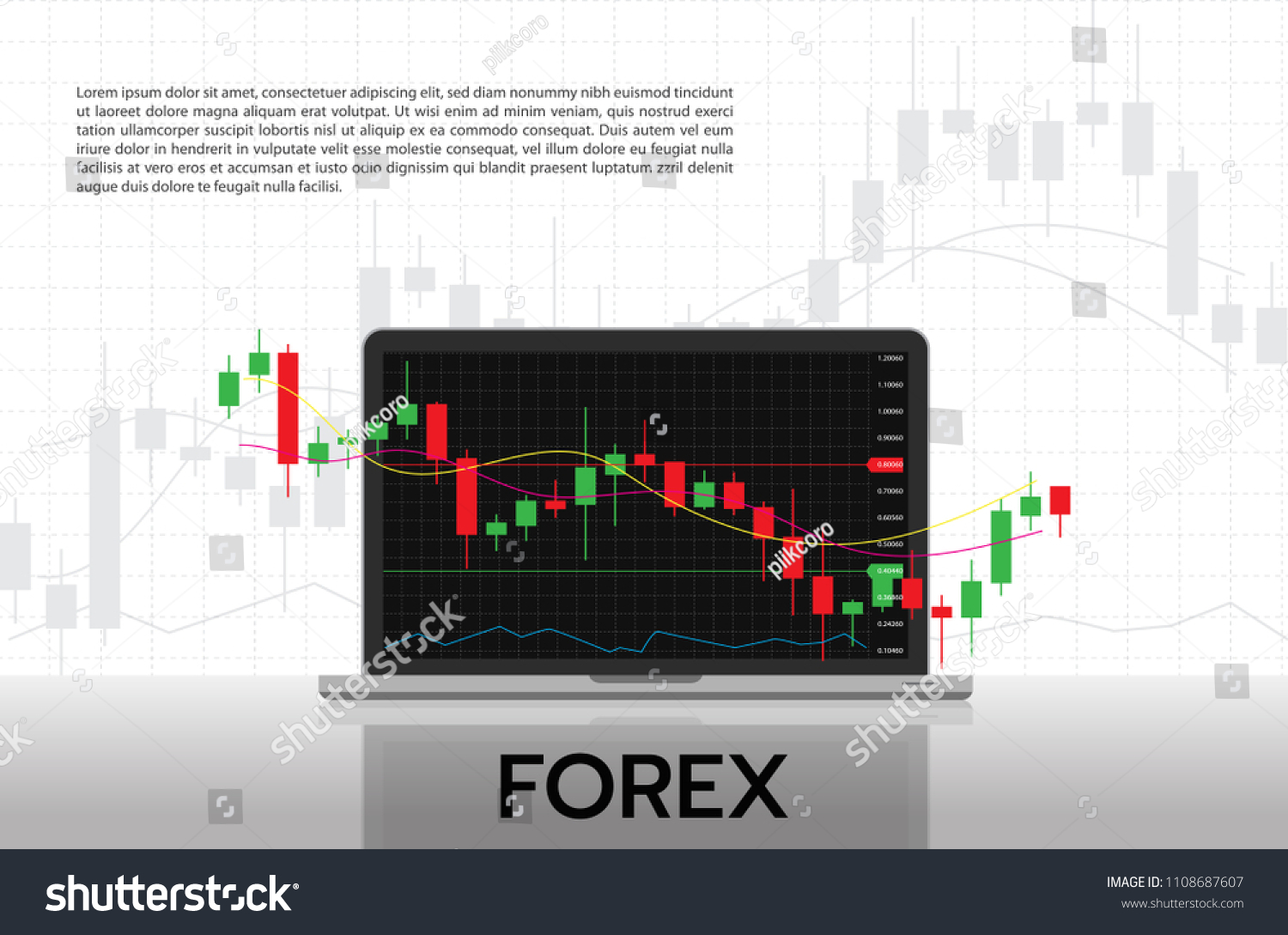 Forex Trading Signals Vector Illustration Investment Stock Vector - 