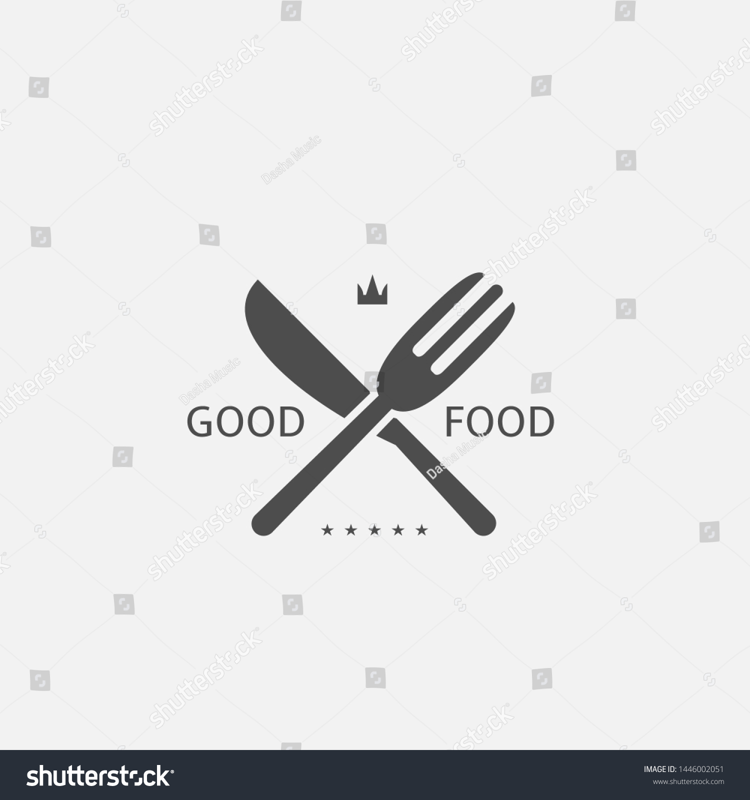 Fork Knife Icon Cafe Restastaurant Symbol Stock Vector (Royalty Free ...