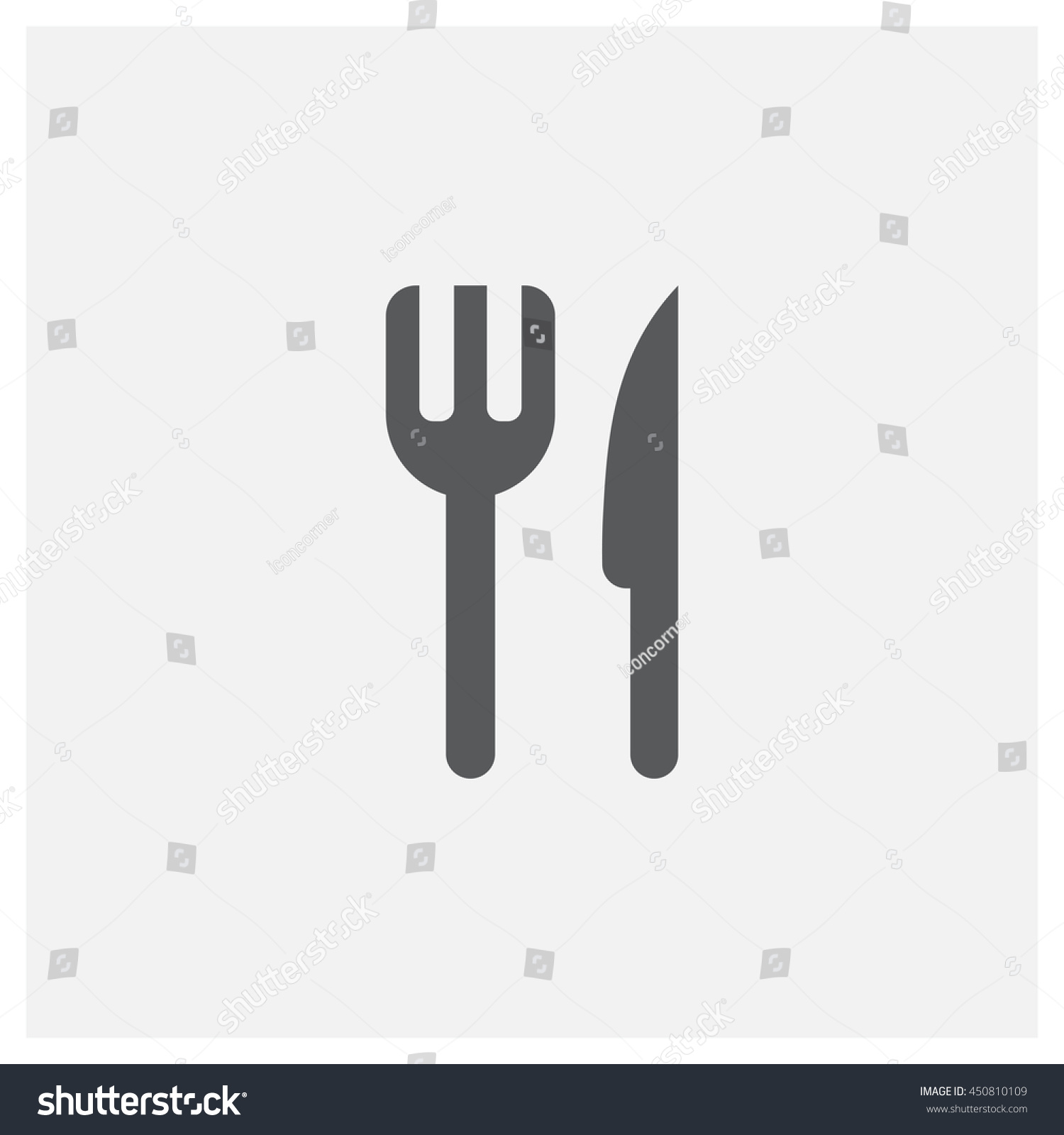 Fork Knife Icon Vector Stock Vector 450810109 - Shutterstock