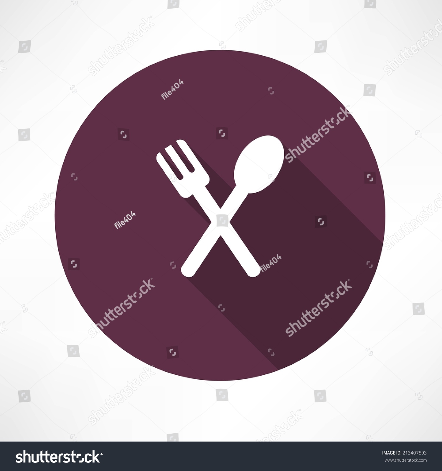 Fork Spoon Icon Stock Vector (Royalty Free) 213407593 - Shutterstock