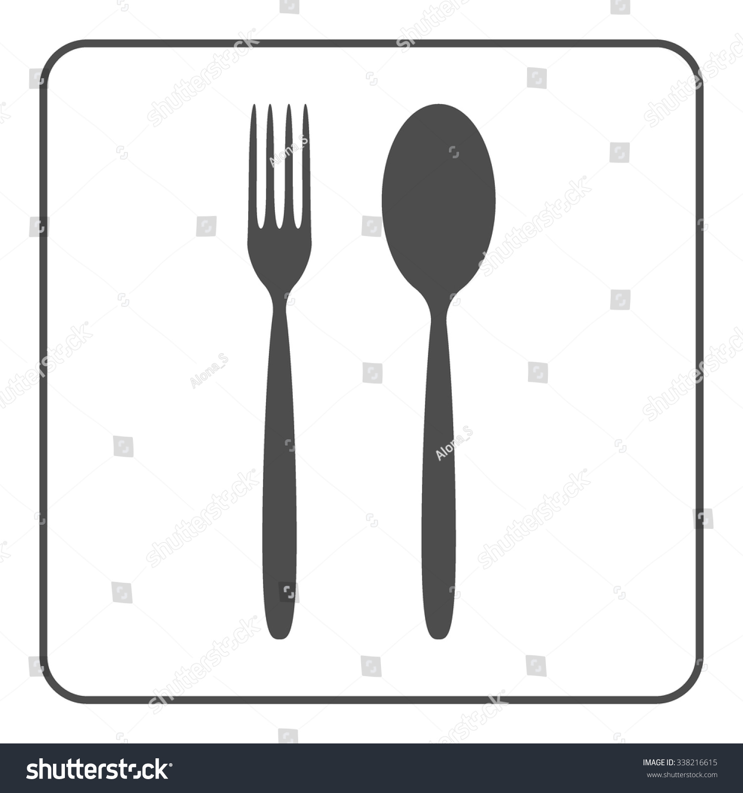 Restaurant Kitchenware fork spoon icon utensils symbols kitchenware stock vector Restaurant Kitchenware fork spoon icon utensils symbols kitchenware stock vector
