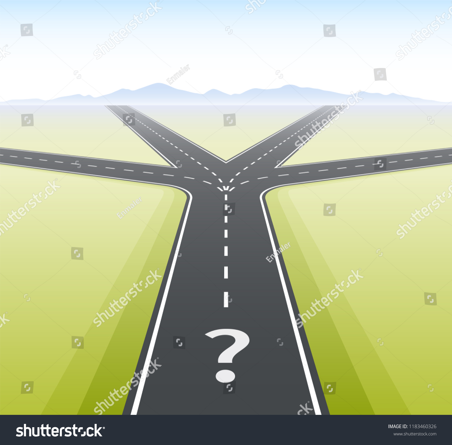 Forked Road Concept Choice Dilemmas Opportunities Stock Vector (Royalty ...