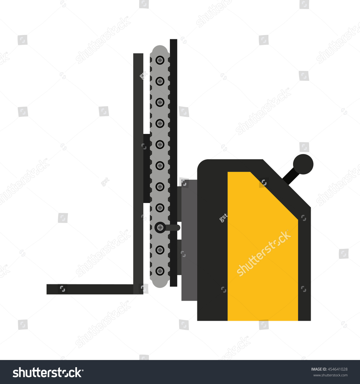Forklift Machine Lifting Icon Vector Isolated Stock Vector (Royalty ...
