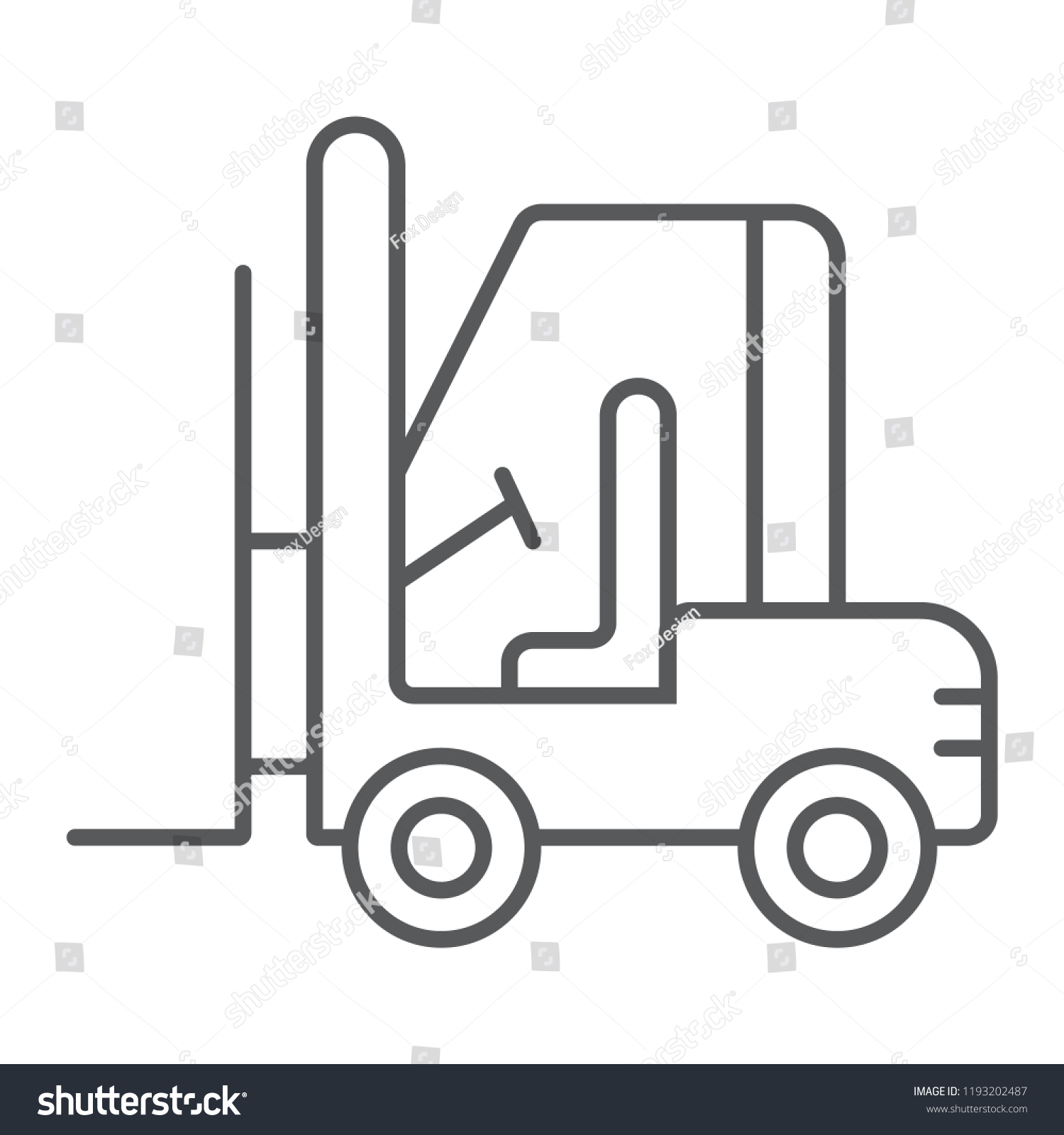 Forklift outline Images, Stock Photos & Vectors | Shutterstock