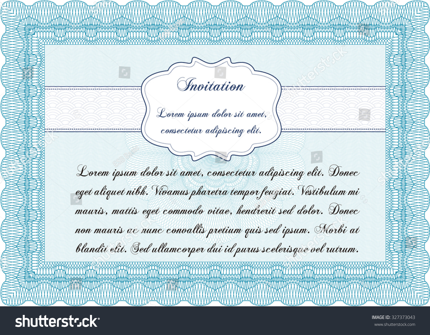 Formal Invitation Border Framewith Great Quality Stock Vector (Royalty