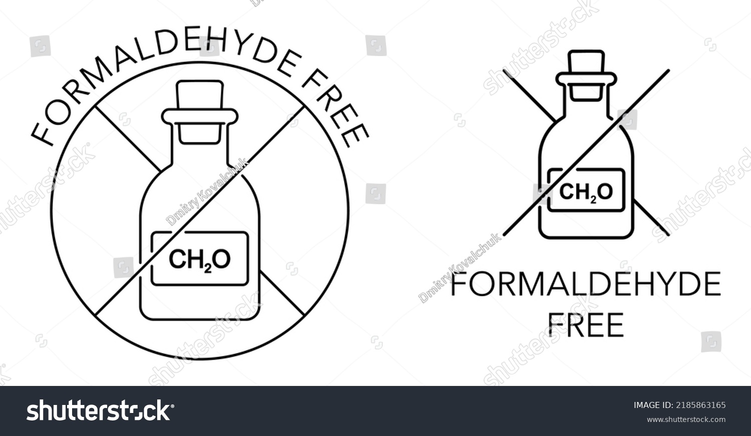 SVG of Formaldehyde free pictogram - no CH2O compound - pungent-smelling colourless gas svg