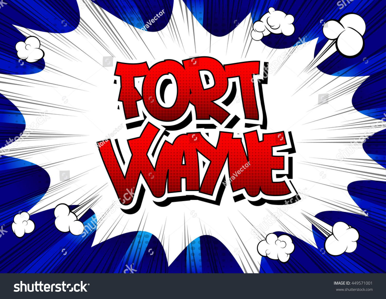 Fort Wayne Comic Book Style Word Stock Vector (Royalty Free) 449571001