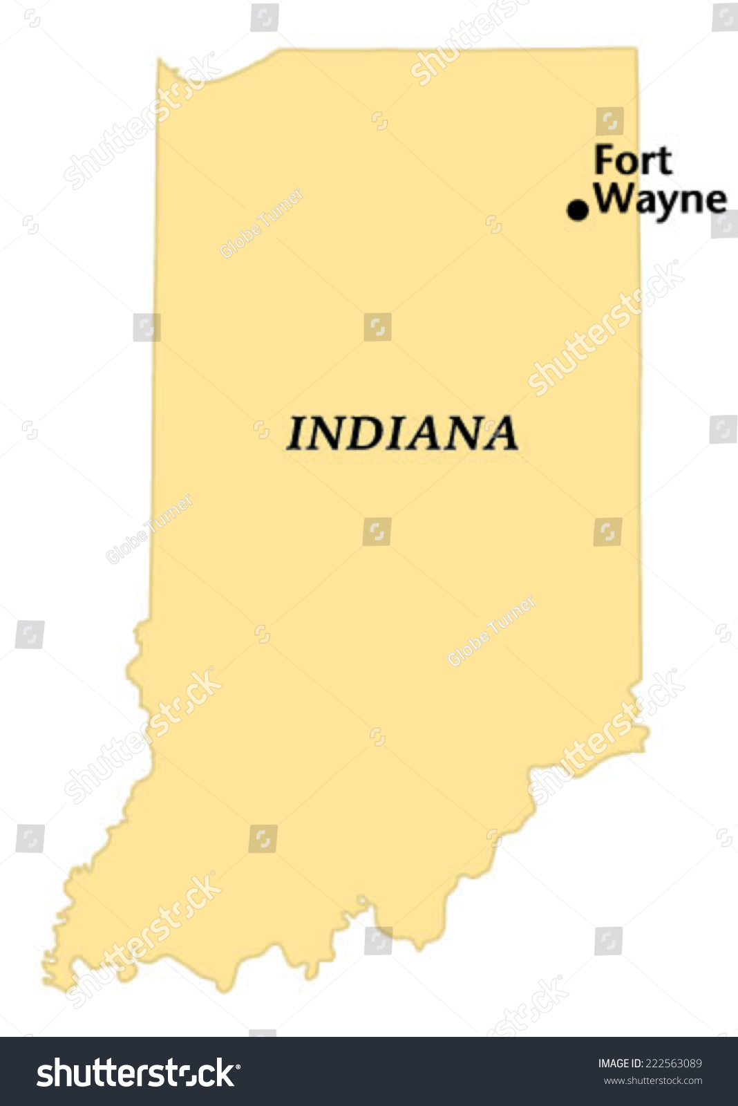 Fort Wayne Indiana Locate Map Stock Vector Royalty Free 222563089   Stock Vector Fort Wayne Indiana Locate Map 222563089 