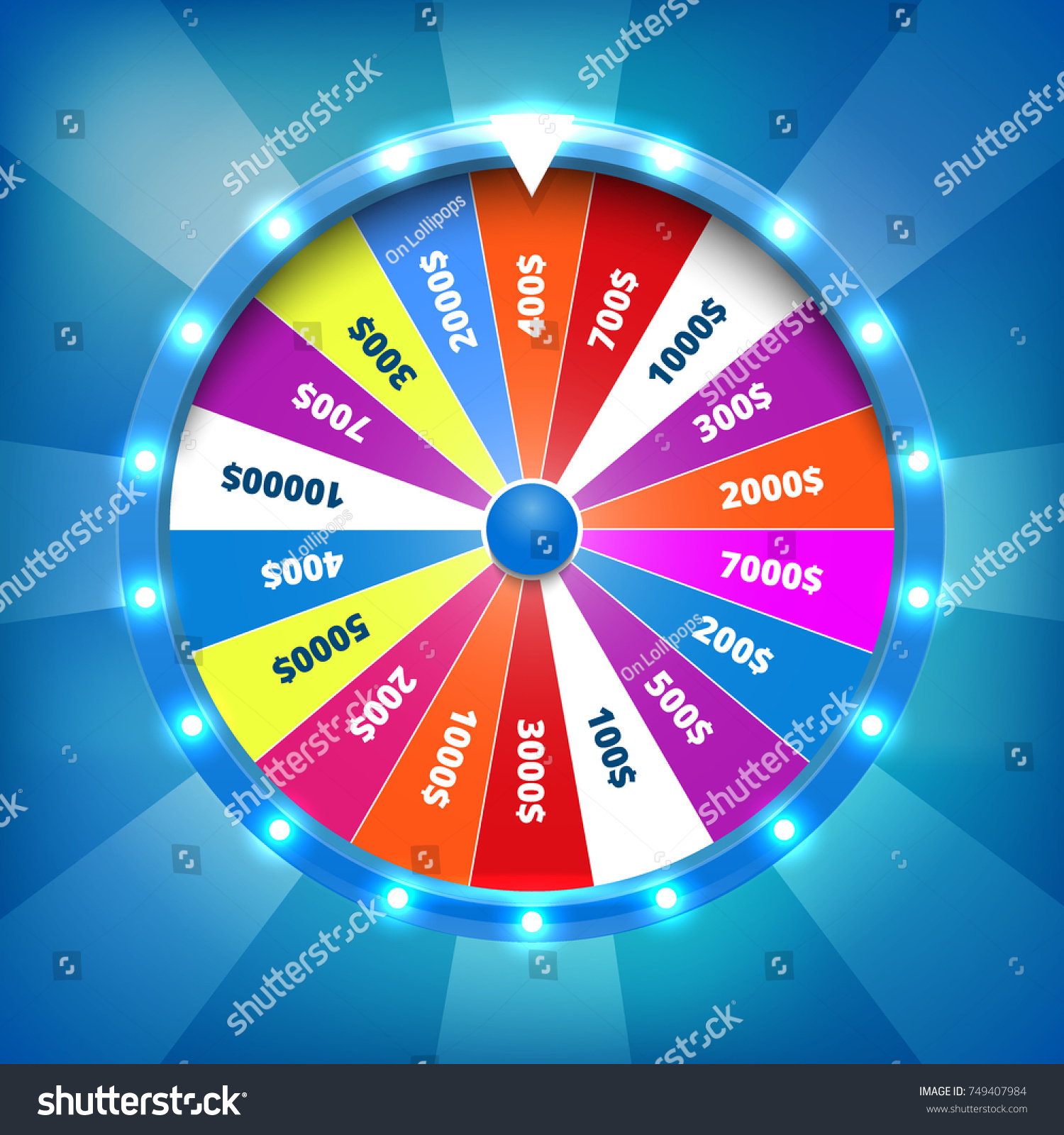 Fortune Wheel Realistic Vector Illustration On Stock Vector (Royalty ...