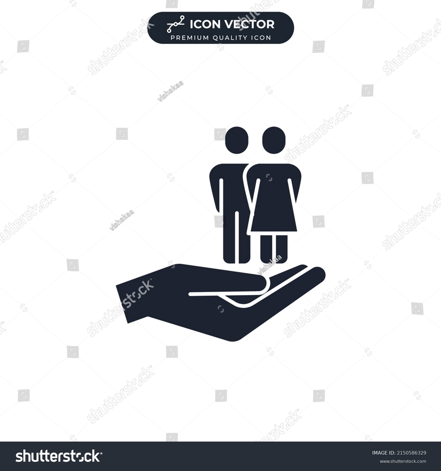 Foster Care Icon Symbol Template Graphic Stock Vector (Royalty Free ...