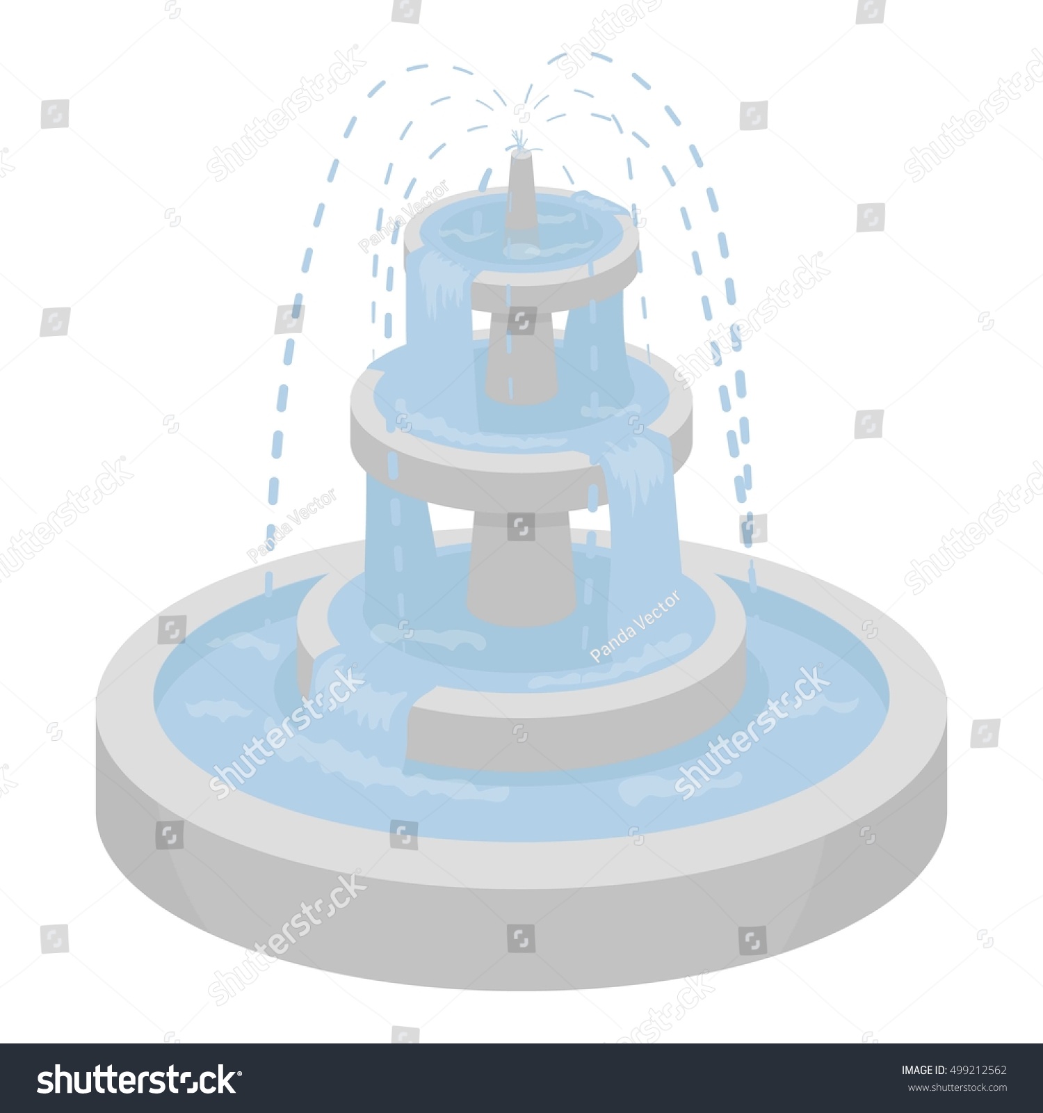 Fountain Icon Cartoon Style Isolated On Stock Vector 499212562