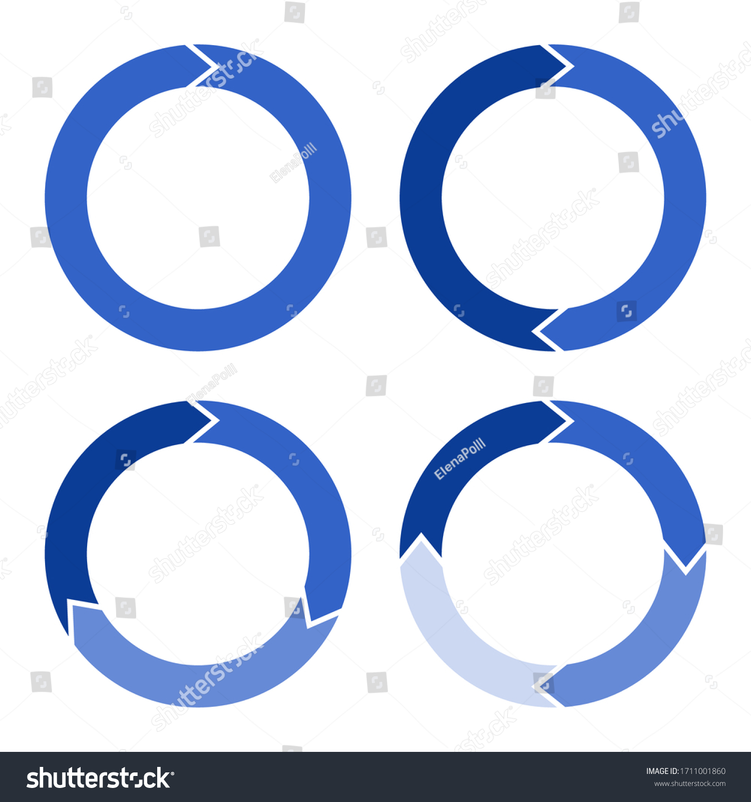 Four Arrows Form Circle Blue Gradient เวกเตอร์สต็อก ปลอดค่าลิขสิทธิ์ 1711001860 Shutterstock 7225