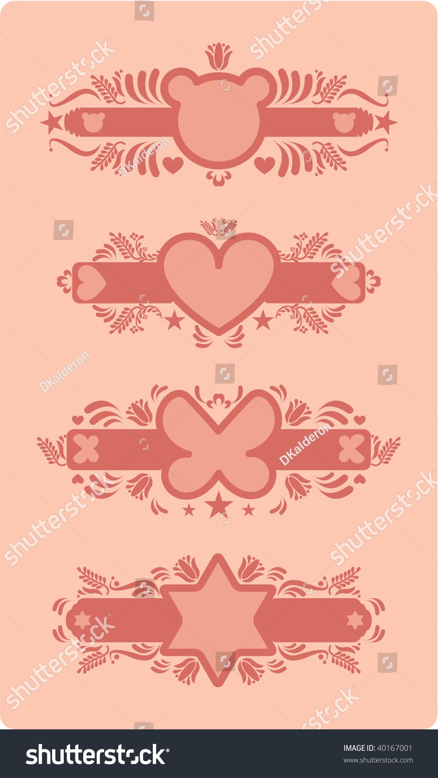 Four Cute Frames Kids Stock Vector (Royalty Free) 40167001