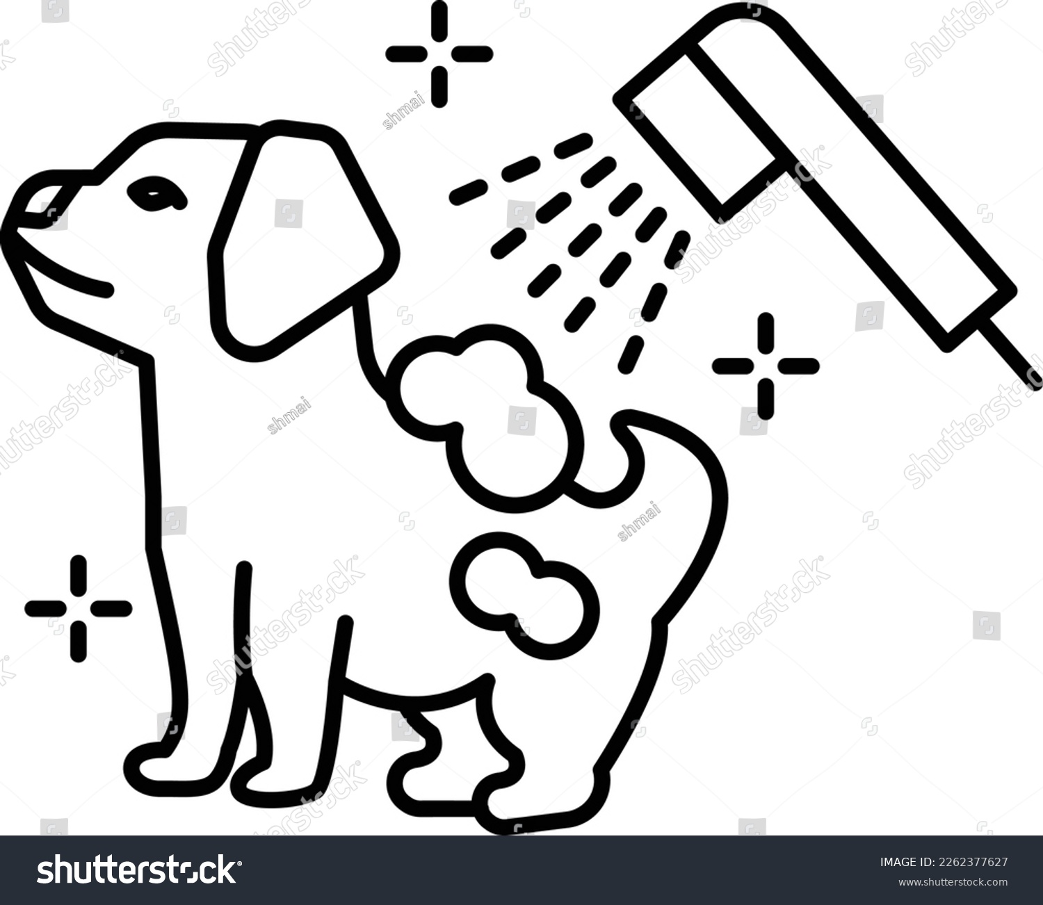 SVG of four-legged friends Spa Services vector outline icon design, Pet and Vet symbol, Animal Shelter sign, critter stock illustration, domestic dog wash station concept svg